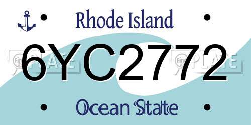6YC2772 Rhode Island License Plate