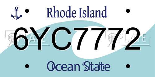 6YC7772 Rhode Island License Plate