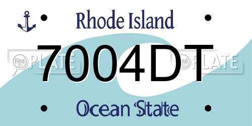 7004DT Rhode Island License Plate