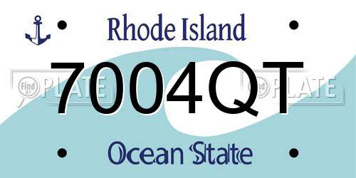 7004QT Rhode Island License Plate