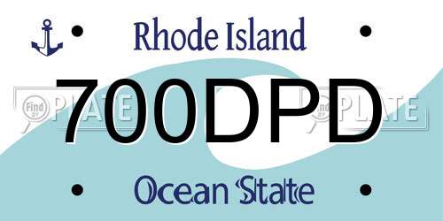 700DPD Rhode Island License Plate