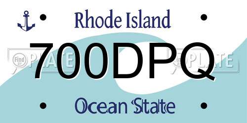 700DPQ Rhode Island License Plate