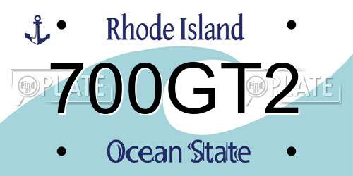 700GT2 Rhode Island License Plate