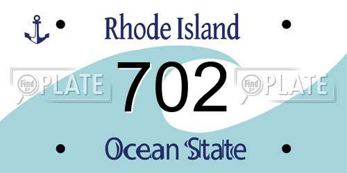 702 Rhode Island License Plate