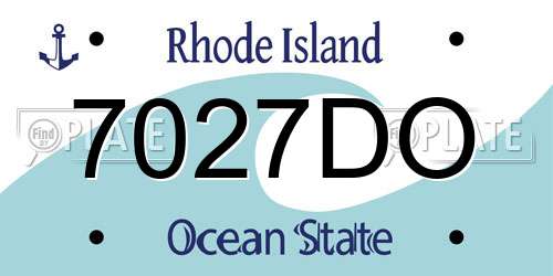 7027DO Rhode Island License Plate