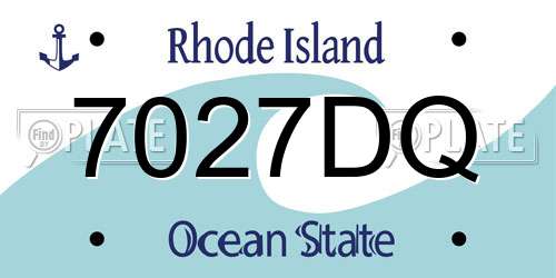 7027DQ Rhode Island License Plate