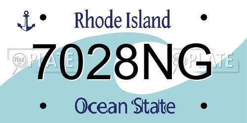 7028NG Rhode Island License Plate