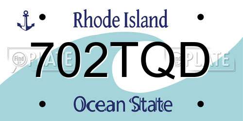 702TQD Rhode Island License Plate