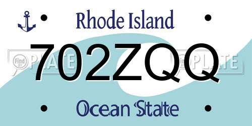 702ZQQ Rhode Island License Plate