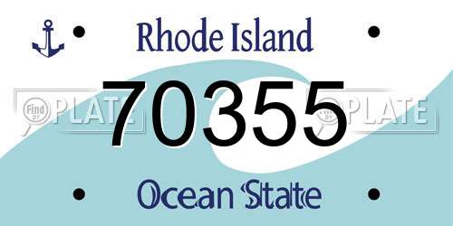70355 Rhode Island License Plate