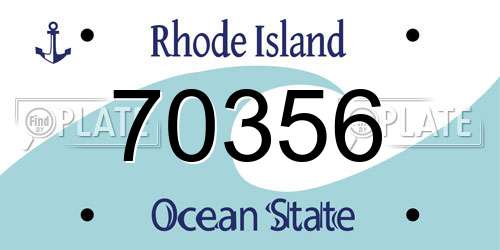 70356 Rhode Island License Plate