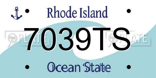 7039TS Rhode Island License Plate