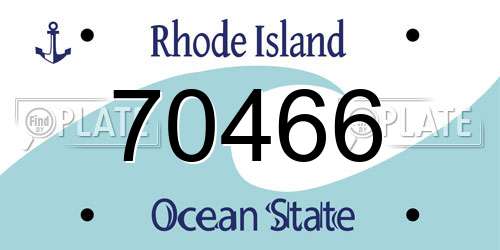 70466 Rhode Island License Plate