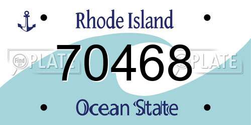 70468 Rhode Island License Plate