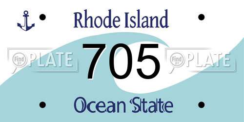 705 Rhode Island License Plate