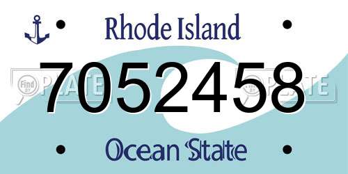 7052458 Rhode Island License Plate