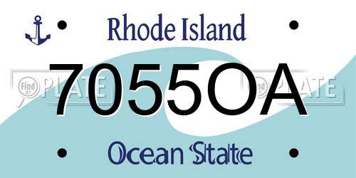 7055OA Rhode Island License Plate