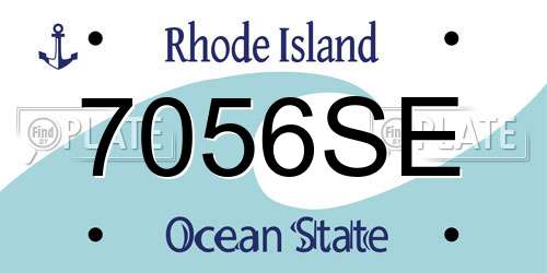 7056SE Rhode Island License Plate