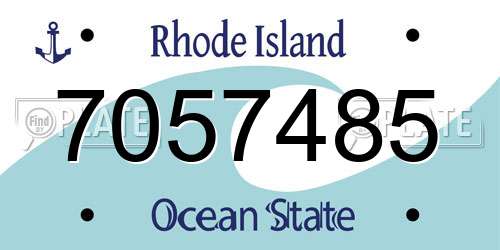 7057485 Rhode Island License Plate
