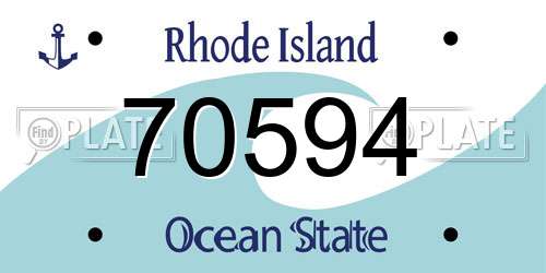 70594 Rhode Island License Plate