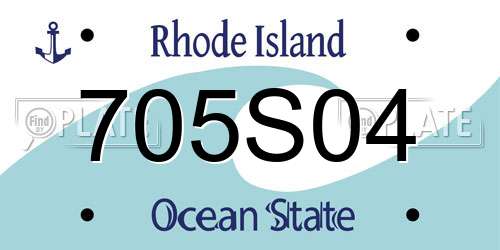 705S04 Rhode Island License Plate