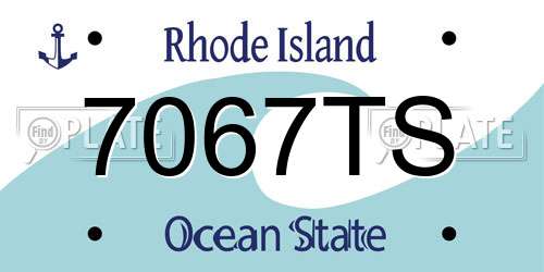 7067TS Rhode Island License Plate