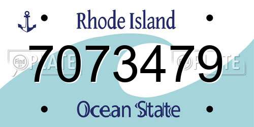 7073479 Rhode Island License Plate