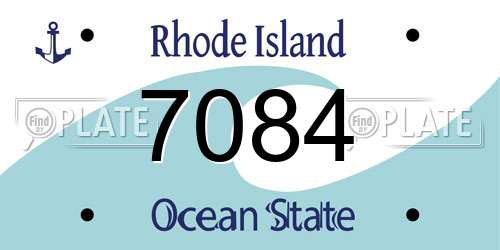7084 Rhode Island License Plate