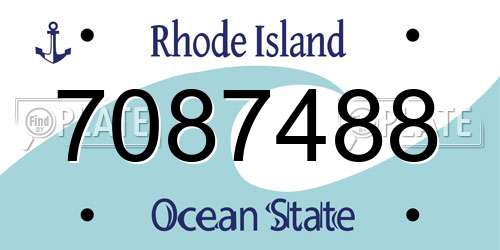 7087488 Rhode Island License Plate