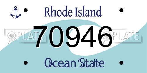 70946 Rhode Island License Plate