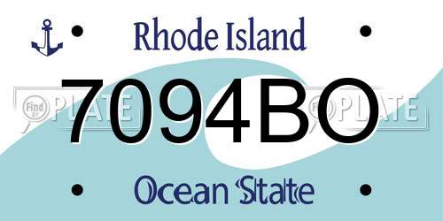 7094BO Rhode Island License Plate