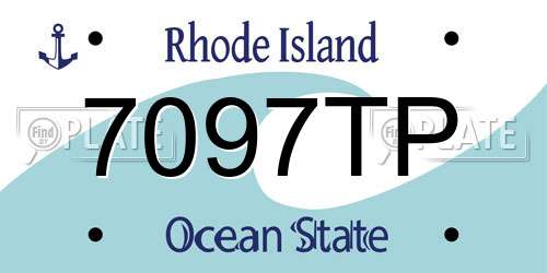 7097TP Rhode Island License Plate
