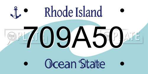709A50 Rhode Island License Plate