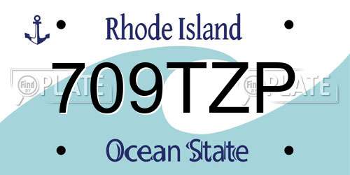 709TZP Rhode Island License Plate