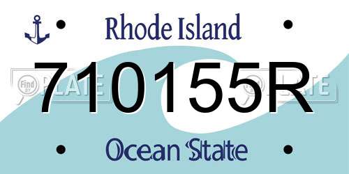 710155R Rhode Island License Plate