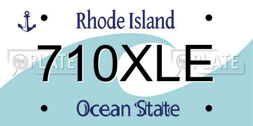 710XLE Rhode Island License Plate