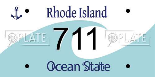 711 Rhode Island License Plate
