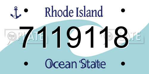 7119118 Rhode Island License Plate