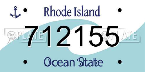 712155 Rhode Island License Plate