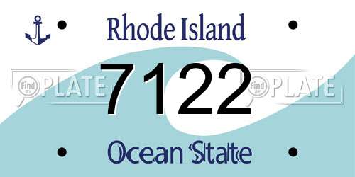 7122 Rhode Island License Plate