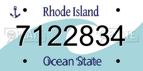 7122834 Rhode Island License Plate