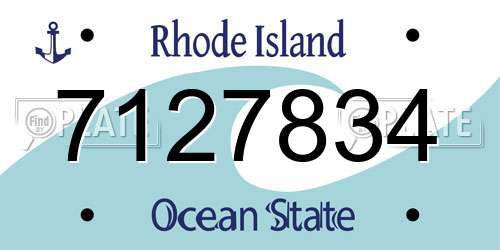 7127834 Rhode Island License Plate