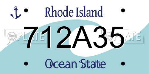 712A35 Rhode Island License Plate
