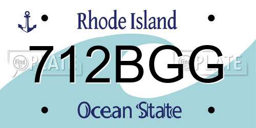 712BGG Rhode Island License Plate