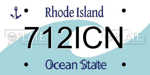 712ICN Rhode Island License Plate