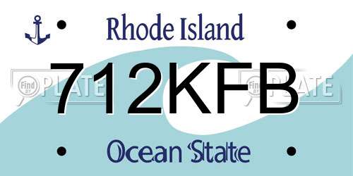 712KFB Rhode Island License Plate