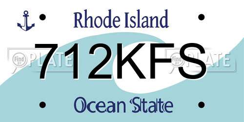 712KFS Rhode Island License Plate