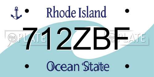 712ZBF Rhode Island License Plate