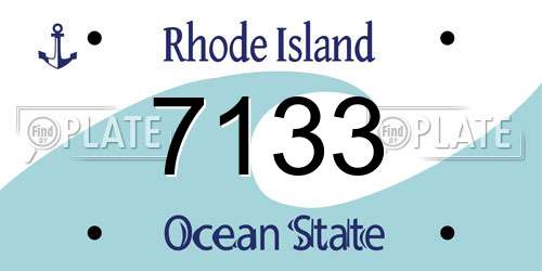 7133 Rhode Island License Plate