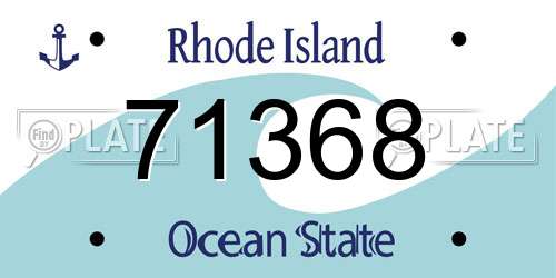 71368 Rhode Island License Plate